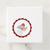 New Chapter Begins Winter Floral Baby Shower  Bedankjes Labels (In situ)