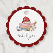 New Chapter Begins Winter Floral Baby Shower  Bedankjes Labels (Achterkant)