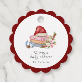 New Chapter Begins Winter Floral Baby Shower  Bedankjes Labels