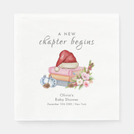 New Chapter Begins Winter Floral Baby Shower  Servet