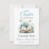 New Chapter Blue Boy Brunch StoryBook Baby Shower Bedankkaart (Voorkant)