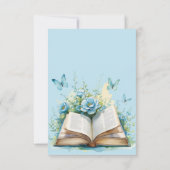 New Chapter Blue Boy Brunch StoryBook Baby Shower Bedankkaart (Achterkant)