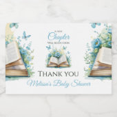 New Chapter Blue Boy Brunch StoryBook Baby Shower Sparkling Wijnetiket (Enkel label)