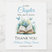 New Chapter Blue Boy Brunch StoryBook Baby Shower Wijn Etiket (Enkel label)