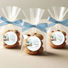 New Chapter Boy Blue Brunch StoryBook Baby Shower Ronde Sticker