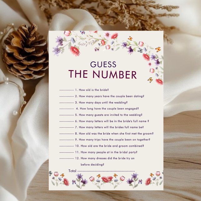 New Chapter Bridal Shower Guess the Number Game (Creator heeft geüpload)
