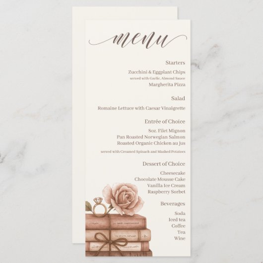 New Chapter Bridal Shower Menu (Voorkant / Achterkant)