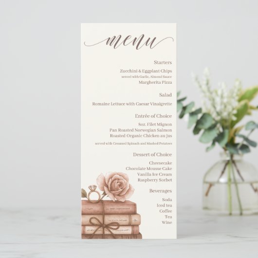 New Chapter Bridal Shower Menu (Staand voorkant)