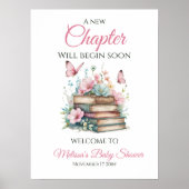 New Chapter Girl Storybook Baby Shower Welcome Poster (Voorkant)