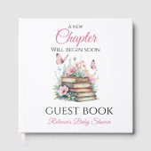 New Chapter Girl Storybook Guest Book Baby Shower Gastenboek (Voorkant)