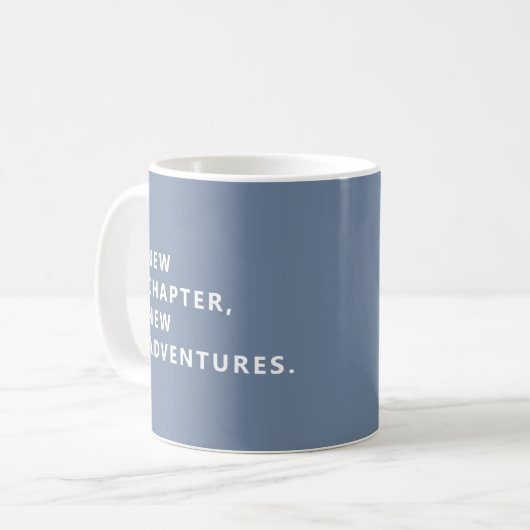 New Chapter New Adventures Fun Retirement Mug Koffiemok (Voorkant links)
