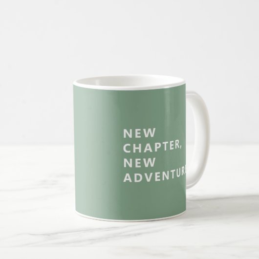 New Chapter New Adventures Sage Fun Retirement Mug Koffiemok (Voorkant rechts)