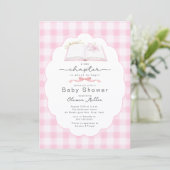 New Chapter Pink Book Baby Shower Invite Kaart (Staand voorkant)