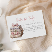 New Chapter Pink Bow Books for Baby Shower Informatiekaartje