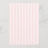 New Chapter Pink Bow Stripes Baby Shower Informatiekaartje (Achterkant)