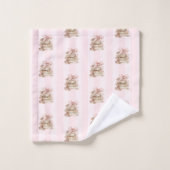 New Chapter Pink Bow Stripes Bad Handdoek (Wasdoekje)