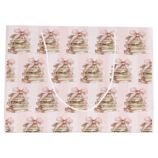 New Chapter Pink Bow Stripes  Groot Cadeauzakje (Achterkant)