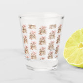 New Chapter Pink Bow Stripes Shot Glas (Voorkant)