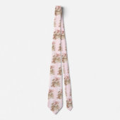 New Chapter Pink Bow Stripes Stropdas (Voorkant)