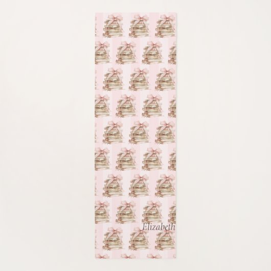 New Chapter Pink Bow Stripes Yogamat (Achterkant)