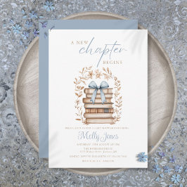 New Chapter Storybook Blue Bow Baby Shower Kaart
