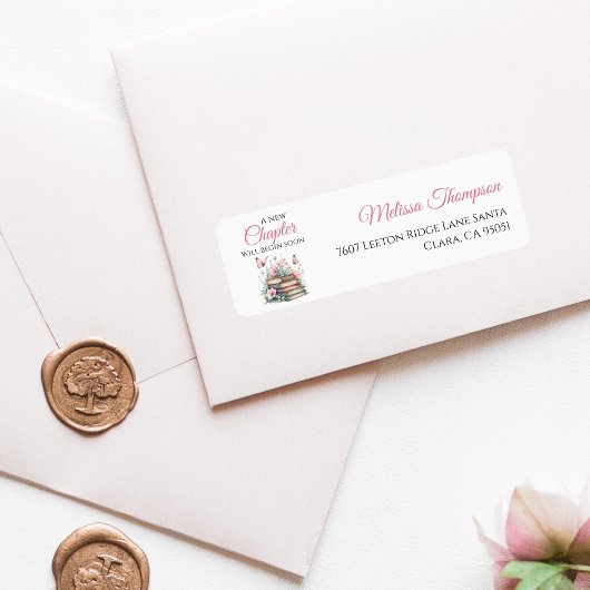New Chapter Storybook Book Baby Shower Address Etiket