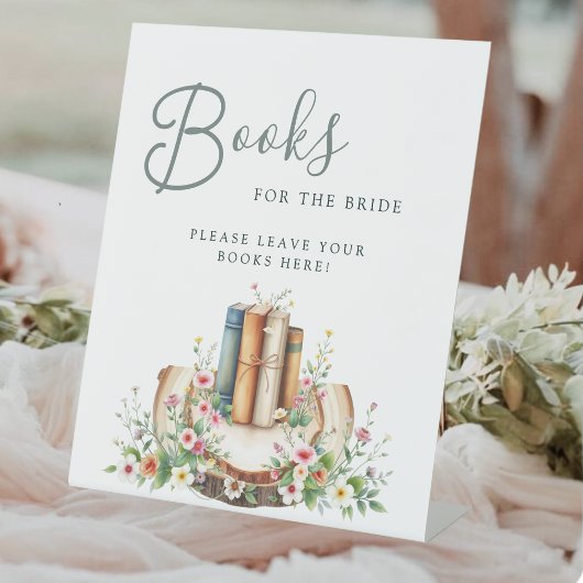 New Chapter Storybook Books for Bride Reclamebord Met Voetstuk