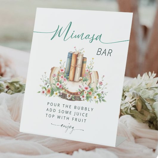 New Chapter Storybook Mimosa Bar Bridal Shower  Reclamebord Met Voetstuk