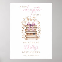 New Chapter Storybook Pink Baby Shower Welcome