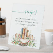 New Chapter Storybook Recipe Bridal Shower Sign Reclamebord Met Voetstuk (Insitu)