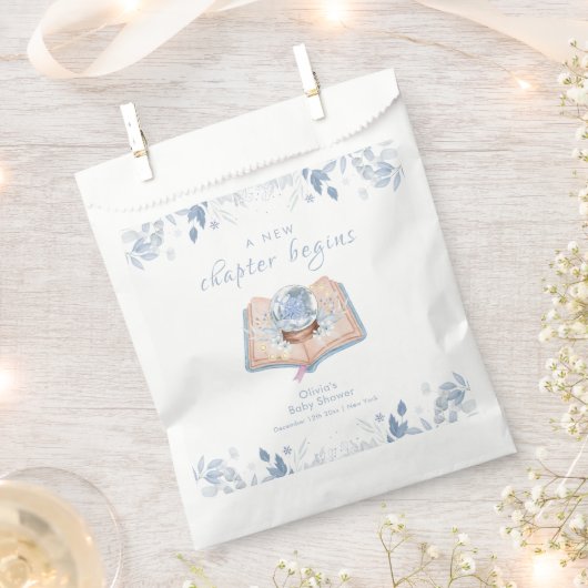 New Chapter Winter Floral Snowball Baby Shower  Bedankzakje (Geknipt)