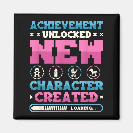 New Character D Gamer Pregnancy Announcement Magneet (Voorkant)