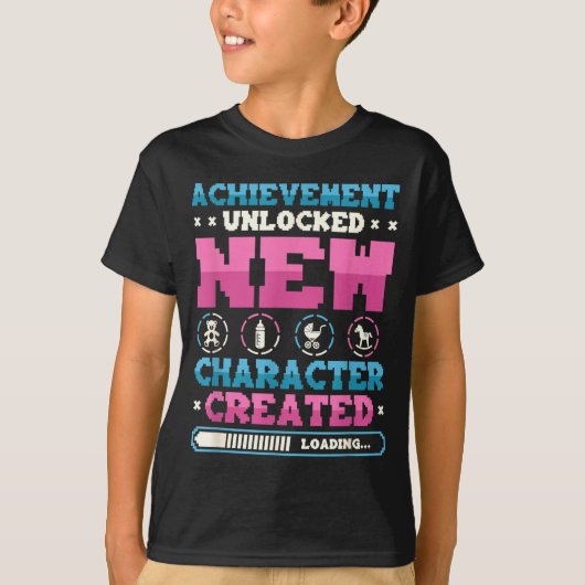 New Character D Gamer Pregnancy Announcement  T-shirt (Voorkant)