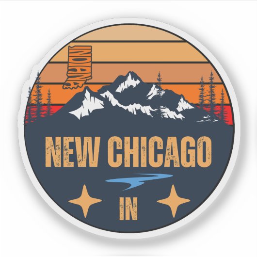 New Chicago, Indiana Sticker (Voorkant)