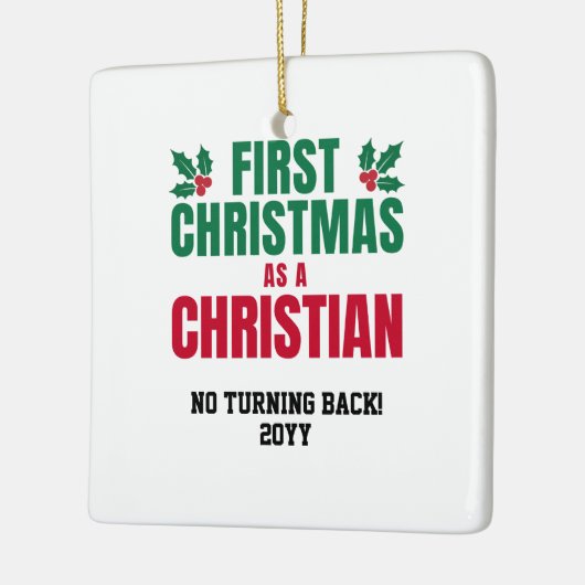 NEW CHRISTIAN FIRST CHRISTMAS KERAMISCH ORNAMENT (Links)