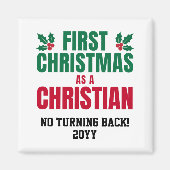 NEW CHRISTIAN FIRST CHRISTMAS MAGNEET (Voorkant)