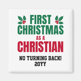 NEW CHRISTIAN FIRST CHRISTMAS MAGNEET