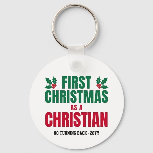 NEW CHRISTIAN FIRST CHRISTMAS SLEUTELHANGER (Achterkant)