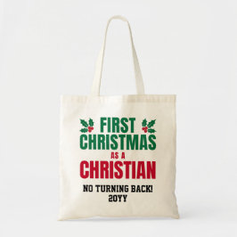 NEW CHRISTIAN FIRST CHRISTMAS TOTE BAG