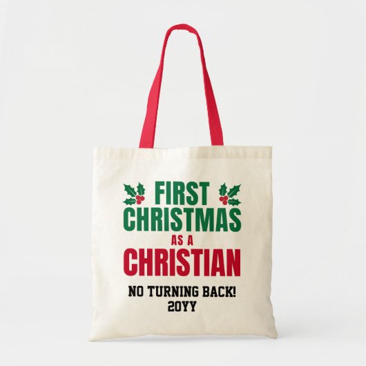 NEW CHRISTIAN FIRST CHRISTMAS TOTE BAG (Voorkant)