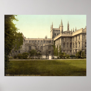 New College, Oxford, Engeland Poster