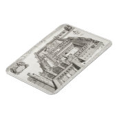 New College, Oxford, uit 'Oxonia Illustrata', pub Magneet (Linkerzijde)