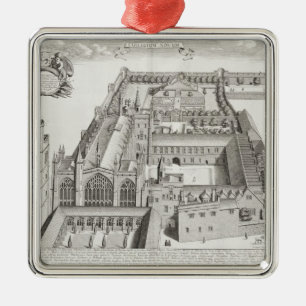 New College, Oxford, uit 'Oxonia Illustrata', pub Metalen Ornament