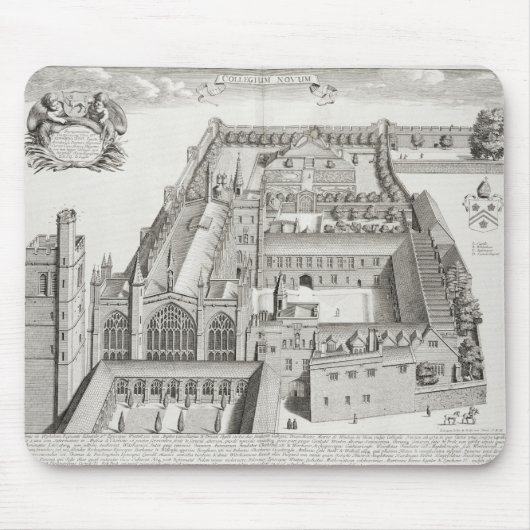 New College, Oxford, uit 'Oxonia Illustrata', pub Muismat (Voorkant)