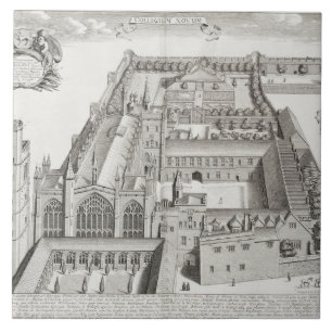 New College, Oxford, uit 'Oxonia Illustrata', pub Tegeltje