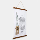 New Colossus Liberty Poem Hangend Wandkleed (Gebogen)