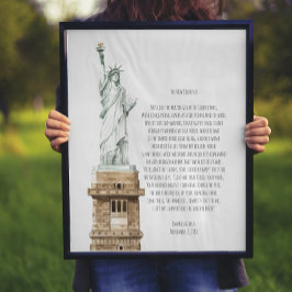 New Colossus Liberty Poem Poster