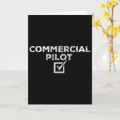 New Commercial Pilot Check Box Gift  Kaart (Gele Bloem)