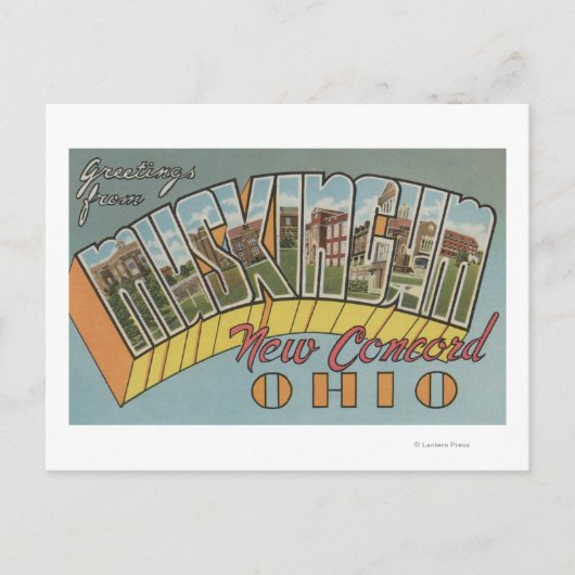 New Concord, Ohio - Muskingum County Briefkaart (Voorkant)