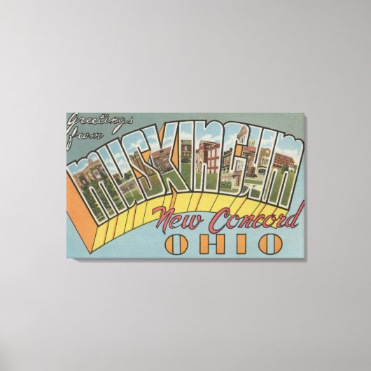 New Concord, Ohio - Muskingum County Canvas Afdruk (Voorkant)